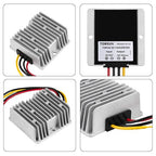 DC Voltage Reducer Converter DC 8V-40V to 12V 6A 72W Automatic Step Down Up Voltage Regulator Power Converter Waterproof Module Transformer for Golf Cart Club Car