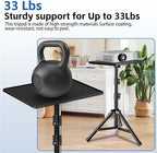 REHOSEUP Projector Stand, 33LB Load Bearing & 22-55" Height Adjustable, for Projector/Laptop/DJ Gear, Outdoor/Office/Studio - Stable Base (Black)