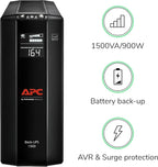 APC Back-UPS Pro 1500VA UPS Battery Backup & Surge Protector, BX1500M Backup Battery Power Supply