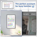 21.5 Inch Digital Calendar, Electronic Chore Chart, Smart Weekly and Monthly Planner 1920 * 1080P IPS Touchscreen Wall and Desk Calendar for Family Schedules, Black