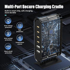 USB C Charger Block Fast Charging Station,6-in-1 Desktop Charger Adapter,USB Laptop Brick Hub for Apple Watch iPhone 17/16 15/14/13/Pro Max,iPad Air,MacBook,Samsung Galaxy S24+/S23 Ultra,Android