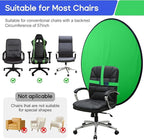 Portable Green Screen Chair, 57 in Greenscreen Backdrop with Stand Double Sided Foldable Green Background, Chroma Key, for Photography Streaming Gaming Photo Zoom Video Chats and Meeting