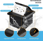 Vagueior Recessed Floor Electrical Outlet Kit,Waterproof Electrical Outlet Covcer Box,Hidden GFCI Outlet+20A Tamper-Resistant Receptacle Outlet with Slow Elastic Damping，ETL Certified，Black(2 Pack)