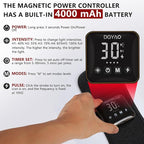 Cordless Rechargeable Red Light Therapy Belt, Wearable Infrared Light Therapy with Pulse Mode, Removable 4000 mAh Battery 5 Light Intensities to Relieve Back Body Pain