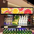 VSDISPLAY 24 Inch Ultra Digital Signage 1920x360 Resolution IPS Display,Auto-Copy Autoplay from USB, Screen Rotation & Split Screen for Supermarket,Retail Store,Restaurant,Mall