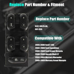 Master Power Window Control Switch for 2004-2008 Ford F-150, 03 04 05 06 Expedition, 03-08 Ford Crown Victoria/Mercury Grand Marquis, 06 07 08 Lincoln Mark LT, 03-04 Marauder 5L1Z-14529-AA