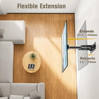 Mounting Dream TV Wall Mount Swivel and Tilt for Most 26-55 Inch TV, TV Mount Perfect Center Design, Full Motion TV Mount Bracket with Articulation, up to VESA 400x400mm, 60 lbs, MD2377