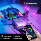 Dreamcolor Interior Car Lights, WEBUPAR Car Accessories 6 in 1 Car LED Strip Lights with APP Control and 213 Modes, 175 inches 593 LEDs Acrylic Fiber Optic Lights, RGB Neon Car Lighting