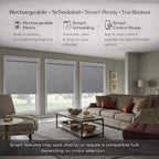 Zshine Motorized Blackout Window Blinds Customize Width (23-95 Inches) Remote Control Wireless and Rechargeable Roller Shades Blinds for Windows, Home, Office, Hotel, Club, Restaurant(82164D)