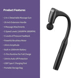 CAREKING 2-in-1 Detachable Muscle Massage Gun Deep Tissue with 20'' Extension Handle, Back and Neck Massager for Pain Relief, Handheld Massager for Shoulder Lower Back Leg Waist, FSA-HSA Eligible