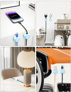 8 Pack Cord Organizer - Cord Holder for Nightstand - Cable Clips - Magnetic Cord Organizer, for Desk, Nightstand, Phone Charger, Computer, Home, Office, Car