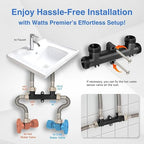 Watts Premier Replacement Sensor Valve Kit for 500800, 500805, HWRS-WH Watts Instant Hot Water Recirculation System, Two 12" Supply Lines, Two Reduced Fittings 1/2" FTP - 3/8" MPT, Two Mounting Screws