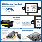 Yancincny Voltage Stabilizer 10-32V to 24V 5A, dc 12V to 24V 120W Waterproof DC DC Converter with Over Current/Temperature Protection & Fuse, for 24V Lighting, CCTV Camera, Car Truck