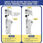 Hydraulic Door Closer, Exposed Installation. Door Closer for Heavy Duty Doors, Walk-in Freezers, Fire Doors and Warehouse Doors | 600,000 Cycles Tested, with Flush to 3/4 Inch Hook