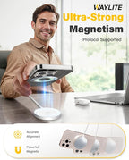 25W Magnetic Wireless Charger for iPhone 17/16, Qi2 Fast Charging Pad for iPhone 17/16/15/14/13/12 Series for AirPods, Strong Magnet, Ultra-Thin & Portable Charger Mat for Desk & Bedside, 2Pack