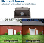 DAKASON 30W LED Flood Light Outdoor, Dusk-to-Dawn Photocell 180° Adjustable Knuckle, 3900LM 5000K Replaces 100W HPS/MH, IP65 Waterproof Outdoor Security Lighting Fixture, 100-277Vac, ETL Listed