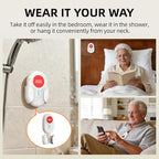 CallToU Caregiver Pager Wireless Call Button 500FT for Elderly Monitoring Vibration Call Bell Medical Alert System with Digital Display Low Power Reminder 2 Portable Receiver 2 SOS Call Button