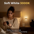 L LOHAS LED Night Light, Night Lights Plug into Wall, 3000K Soft Warm 0-100LM Adjustable Modern Night Lights,Automatic Nightlights Pulg in with Dusk to Dawn Sensor for Rooms Bathroom Hallway Decor
