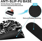 Britimes Black White Marble Keyboard Mouse Pad Set 4in1 Large Mousepad+Keyboard Wrist Rest+Mouse Wrist Rest+Coaster Ergonomic Design for Home Office Computer 35.4x15.7 inches