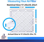 Filter King 17.25x23.25x1 Air Filter | 4-PACK | MERV 8 HVAC Pleated A/C Furnace Filters | MADE IN USA | Actual Size: 17.25 x 23.25 x .75"