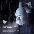 Amcrest 2MP Outdoor PTZ POE + IP Camera Pan Tilt Zoom (Optical 25x Motorized) Camera Security Speed Dome, CMOS Image Sensor, 328ft Night Vision, POE+ (802.3at) F1.6, IP66, IP2M-863EW-AI-V3