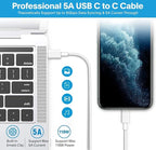 Mac Book Pro Charger-118W USB C Fast Charger Power Adapter Compatible with MacBook Pro/MacBook Air 16 15 14 13 Inch, M1 M2 M3 M4 M5, New iPad Pro and All USB C Device, 6.6ft Charge Cable