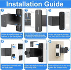 Anti-Theft Doorbell Mount No Drill Compatible with Tapo/Orbitell/Eufy/Aosu Video Doorbell, Universal Doorbell Camera Mount, Adjustable Mounting Bracket Holder Accessories for Apartment Rentals Mount