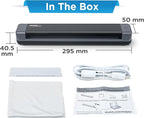 Plustek Mobile Scanner S410 Plus - Portable Sheet-Fed Document Scanner - for Windows 7 / 8 / 10 / 11, Featuring Button-Free Scanning with Included OCR Software