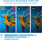 FERRISA 8K 4X2 HDMI Matrix 4 in 2 Out HDMI 2.1 Matrix HDMI Video Switcher Splitter +Optical & L/R Audio Output,Support 4K 120Hz,HDR10 HDCP2.3 Dol-by Vision Atmos SPDIF 5.1CH ARC CEC with IR Remote