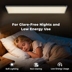 AIKVSXER 30 Pack 1x4 FT LED Flat Panel Light Surface Mount, with Wireless Switch & App Control, Night Mode, 50W 5500LM, 3000K/4000K/6500K, Ultra-Thin LED Light for Office Home,120-277V - White