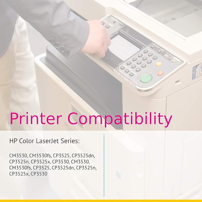 CS Replacement Toner Cartridge Compatible with HP CP3525dn CE253A Magenta 504A Color CM3530 CM3530FS CP3525DN CP3525X CP3520 CM3530FS MFP CM3530MFP