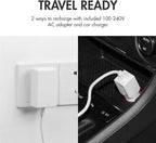 Tenergy TN438 16 Bay Battery Charger for AAA and AA Rechargeable Batteries, AA/AAA NiMH/NiCd Rechargeable Batteries Charger with AC Wall Adapter and Car Adapter