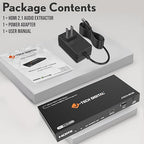 J-Tech Digital 8K HDMI Audio Extractor with eARC ARC 8K 60Hz 4K 120Hz, HDMI to Optical L/R Converter Adapter, HDCP 2.3 HDR CEC EDID [JTECH-8KAE]
