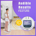 Ultrasonic Digital Physician Scale, 440lb/200kg Height and Weight Scale with BMI Body Fat Measurement, Smart LCD Display Body Composition Scale for Gym, Home, Hospital & Physicians