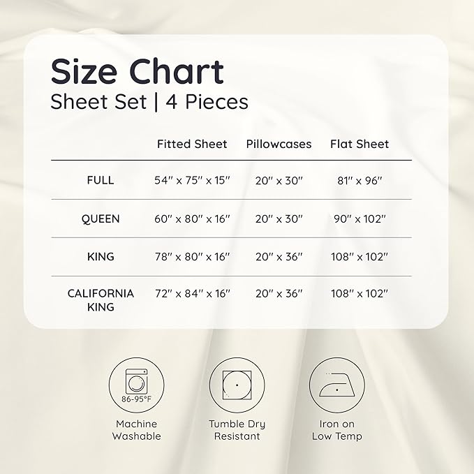 Bambaw King Sheets Set 4pcs – 100% Viscose Derived from Bamboo Sheets King Size Extra Deep Pocket, Ultra Soft, Fits Up to 16'' with Elastic Corner Straps, King Size Sheets Set Cooling (Navy Blue)