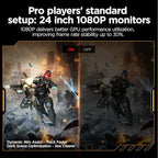 KOORUI 24" Gaming Monitor, 200Hz 1ms Fast IPS, FHD HDR400 Display, 90% DCI-P3 Color Gamut, Adaptive Sync, Ultra Slim Frame, VESA Mountable, HDMI 2.0, DP 1.4, G2411P