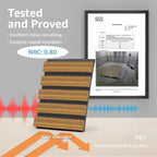 Art3d 4 Pack 47.2 x 23.6in. Wood Slat Acoustic Panels for Wall and Ceiling - 3D Fluted Sound Absorbing Panel with Wood Finish - Teak