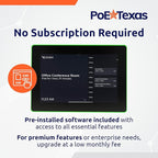 PoE Texas 10" Touchscreen Meeting Room Scheduler Tablet with Highly Visible LED Ring - Plug & Play PoE Office Conference Room Scheduler - Digital Display Syncs with Existing Business Calendar