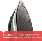BLACK+DECKER Vitessa Advanced Steam Iron, ICR2020, Even Steam Nonstick Soleplate, Auto Shutoff, Tangle-Free Retractabel Cord, Green