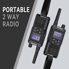 Ketelese T4 Walkie Talkies Long Range, IP67 Waterproof Dustproof Two Way Radio, Walkie Talkie Earpiece with Mic for Adult, USB, NOAA, VOX, Group Call, PTT(Black/ 2Pack)