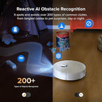 roborock Qrevo Curv 2 Flow Robot Vacuum and Mop, SpiraFlow Real-Time Self-Cleaning Roller Mop, 20,000 Pa, Dual Zero-Tangle System, AI Obstacle Avoidance, Heat-Washes & Dries Mop, Carpet Protection