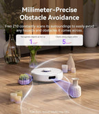 NARWAL Freo Z10 Robot Vacuum and Mop Combo, Tangle Free Robot Mop, 15,000Pa Suction, Adapts to Hard-to-Reach Areas, Self-Emptying, Mop Washing & Drying, Obstacle Avoidance, for Pet Hair & Hard Floor