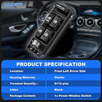 JALIAMTE Driver Side Power Window Switch Master Control Compatiable for 2000-2002 Chevy Silverado 1500HD 2500HD 3500, 2002 Cadillac Escalade, 2000-2002 Sierra Yukon XL, Replace OE 15062650 19259961