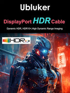 Ubluker 10K 8K DisplayPort 2.1 Cable 54Gbps 6.6 FT, Certified DP to DP Cord 4K 240Hz 165Hz 144Hz 120Hz 10K 8K 120Hz Nylon Braided UHBR HDCP2.3 FreeSync G-Sync RTX5090 Gaming Monitor PC Projector