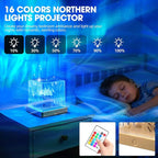 LZHYWEI Northern Lights Projector, 16 Colors Aurora Lamp Galaxy Projector fot Teens with Remote Control and Aurora Drift Effects for Bedroom Night Light for Kids, Christmas Gift for Boys & Girls
