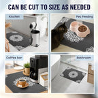 Teenyyou 1 Pcs 26" x 18" Dryer Top Protector Mat, Washer and Dryer Topper, Non Slip Waterproof Machine Cover Dust Proof Quick Drying Topper Pad for Laundry and Kitchen (Mandala)