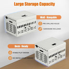 12-Device Charging Cabinet -Lockable Charging Station for iPad, Chromebook,Laptop&Tablet- American Style Charging Cabinet with Cord Management Ideal for Classrooms & Offices (Grayish White)