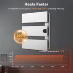 K&KALONZO Electric Towel Warmer, 18.35" W x 22.8" H Wall-Mounted Towel Heater with Built-in Timer, Waterproof Aluminum Towel Warmer for Bathroom, Support Plug-in and Hardwired, Silver, K3-R-S