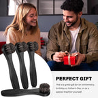 4 Pcs Horsehair Shine Shoes Brush Kit Polish Dauber Applicators Cleaning Leather Shoes Boots Care Brushes Suede Cleaner Brush with Microfiber Shoe Cloth(Black Handle A)