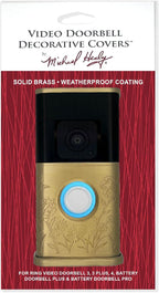 Garden Video Doorbell Cover (Compatible with Ring 3, 3 Plus, 4, Battery Plus, and Battery Pro) (Brass)